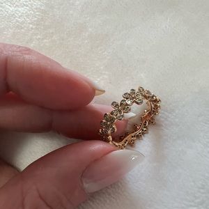 ROSE GOLD PANDORA DAISY FLOWER RING SIZE 6